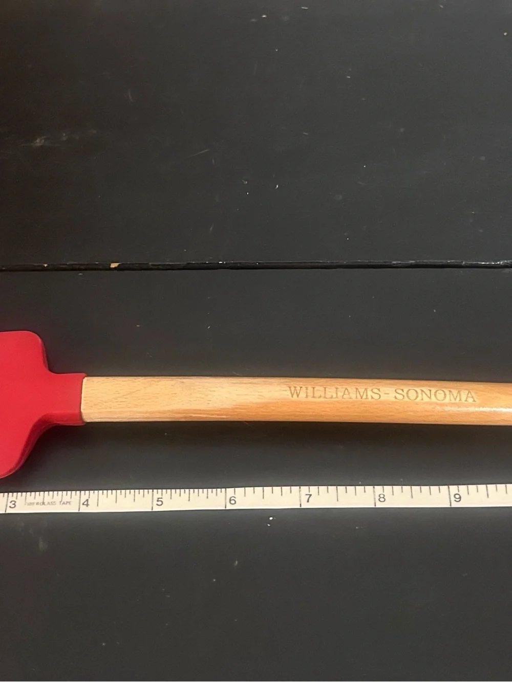 Williams Sonoma Red Silicone Spatula Beechwood Handle Kitchen Utensil